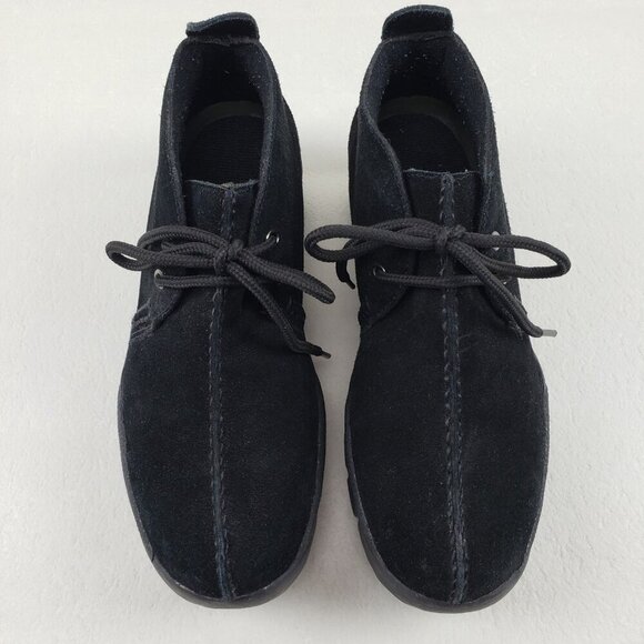 Roper Suede Chukka Ankle Boot Womens 8.5 Black Lace Up Split Toe Casual Western - Picture 3 of 12